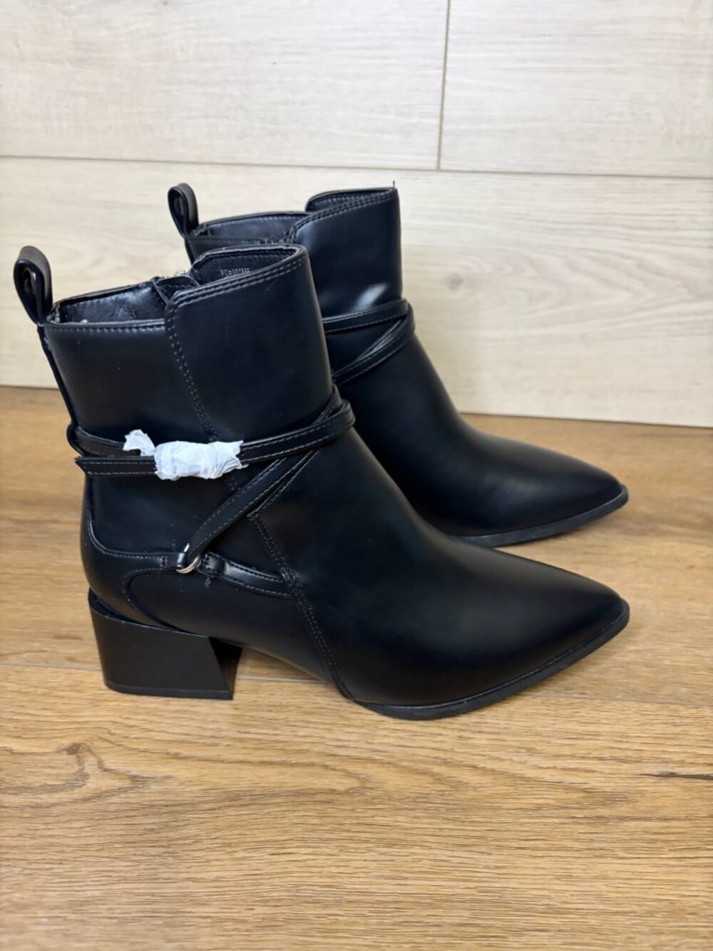 Journee Collection Women's Estelle Stacked Block Heel Booties Black Size 6WD
